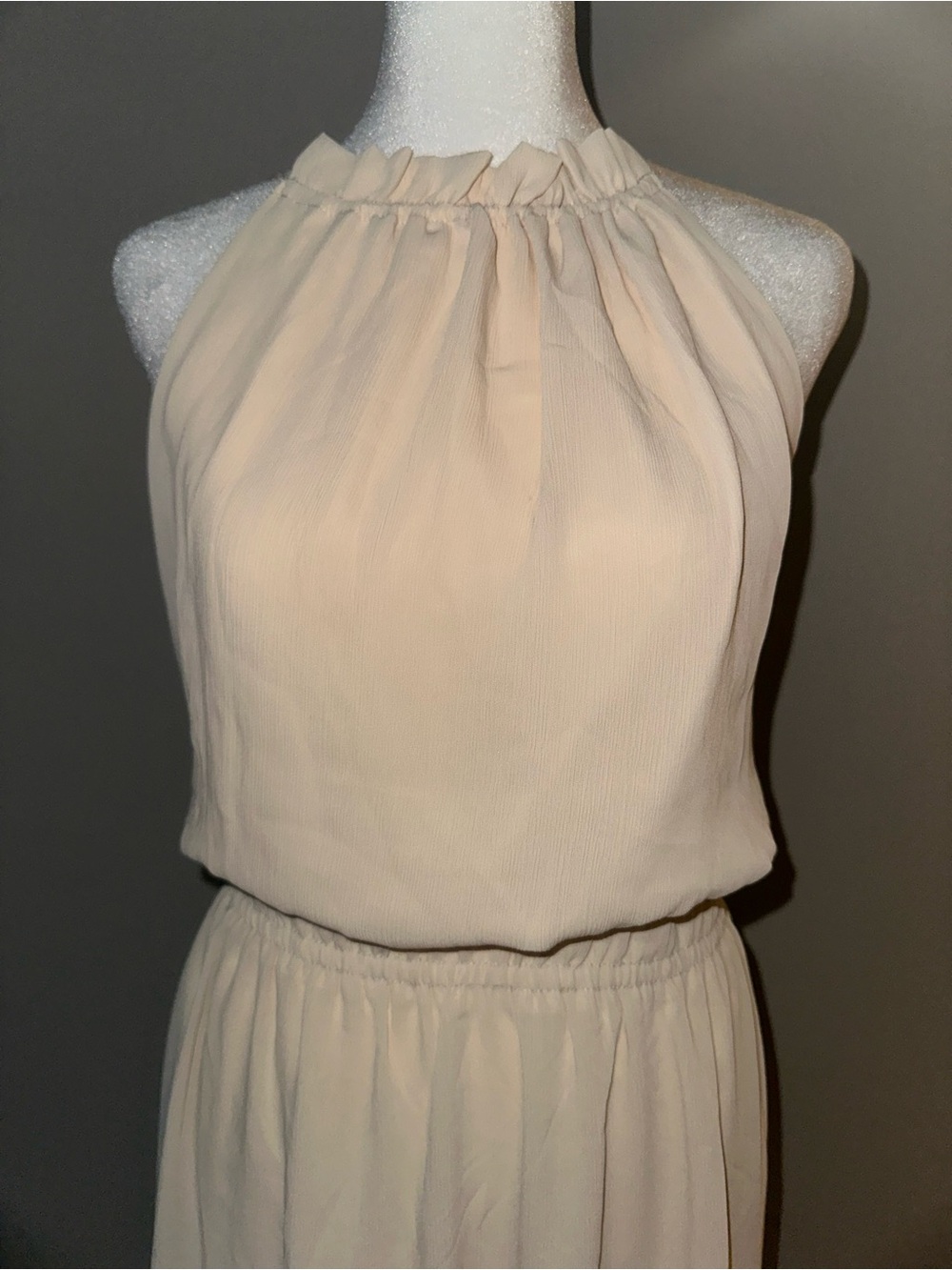 H&M Cream Halter Maxi Dress